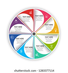 Abstract infographics number options template. Vector illustration.  Business data visualization. Process chart. Abstract elements of graph, diagram with steps, options, parts or processes. Vector