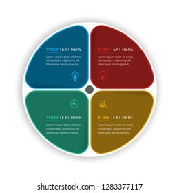 Abstract infographics number options template. Vector illustration.  Business data visualization. Process chart. Abstract elements of graph, diagram with steps, options, parts or processes. Vector