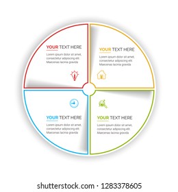 Abstract infographics number options template. Vector illustration.  Business data visualization. Process chart. Abstract elements of graph, diagram with steps, options, parts or processes. Vector