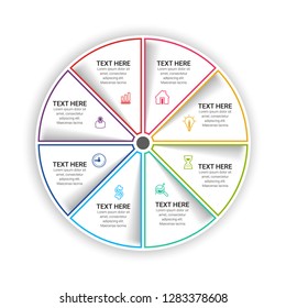 Abstract infographics number options template. Vector illustration.  Business data visualization. Process chart. Abstract elements of graph, diagram with steps, options, parts or processes. Vector