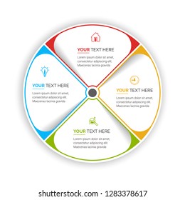 Abstract infographics number options template. Vector illustration.  Business data visualization. Process chart. Abstract elements of graph, diagram with steps, options, parts or processes. Vector