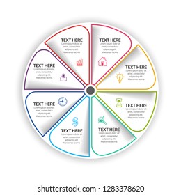 Abstract infographics number options template. Vector illustration.  Business data visualization. Process chart. Abstract elements of graph, diagram with steps, options, parts or processes. Vector