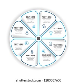 Abstract infographics number options template. Vector illustration.  Business data visualization. Process chart. Abstract elements of graph, diagram with steps, options, parts or processes. Vector