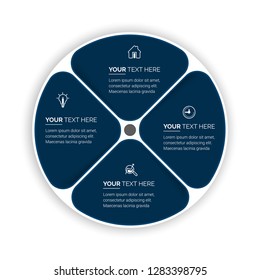 Abstract infographics number options template. Vector illustration.  Business data visualization. Process chart. Abstract elements of graph, diagram with steps, options, parts or processes. Vector