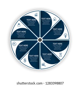 Abstract infographics number options template. Vector illustration.  Business data visualization. Process chart. Abstract elements of graph, diagram with steps, options, parts or processes. Vector