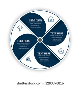 Abstract infographics number options template. Vector illustration.  Business data visualization. Process chart. Abstract elements of graph, diagram with steps, options, parts or processes. Vector