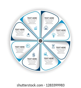 Abstract infographics number options template. Vector illustration.  Business data visualization. Process chart. Abstract elements of graph, diagram with steps, options, parts or processes. Vector