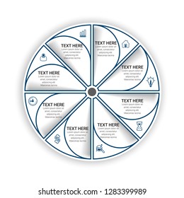 Abstract infographics number options template. Vector illustration.  Business data visualization. Process chart. Abstract elements of graph, diagram with steps, options, parts or processes. Vector