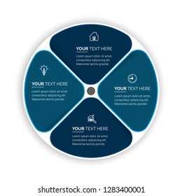 Abstract infographics number options template. Vector illustration.  Business data visualization. Process chart. Abstract elements of graph, diagram with steps, options, parts or processes. Vector