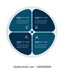 Abstract infographics number options template. Vector illustration.  Business data visualization. Process chart. Abstract elements of graph, diagram with steps, options, parts or processes. Vector