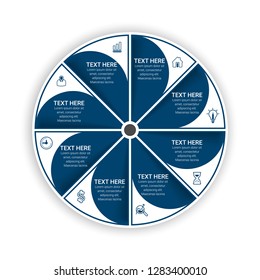 Abstract infographics number options template. Vector illustration.  Business data visualization. Process chart. Abstract elements of graph, diagram with steps, options, parts or processes. Vector