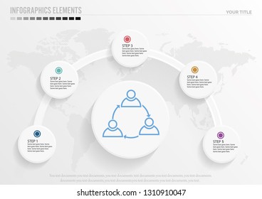 Abstract infographics number options template. Vector illustration. Can be used for workflow layout, diagram, business step options, banner, web design. Business data visualization. Process chart.
