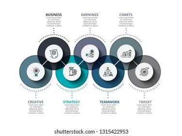 Abstract infographics number options template. Vector illustration. Can be used for workflow layout, diagram, business step options, banner, web design.