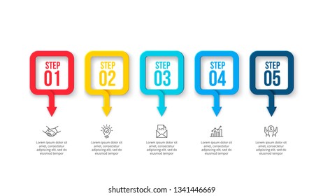 Abstract infographics number options template. Vector illustration. Can be used for workflow layout, diagram, business step options, banner, web design.