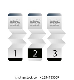 Abstract infographics number options template. Vector illustration. Can be used for workflow layout, diagram, business step options, banner, web design.