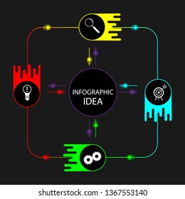 Abstract infographics number options template. Vector illustration. Can be used for workflow layout, diagram, business step options, banner, web design. EPS10