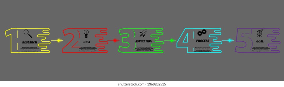 Abstract infographics number options template. Vector illustration. Can be used for workflow layout, diagram, business step options, banner, web design. EPS10