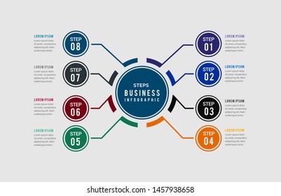 Abstract infographics number options template. Vector illustration. Can be used for workflow layout, diagram, business step options, banner, web design. Business data visualization. Process chart.