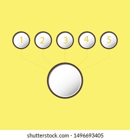 Abstract infographics number options template. Vector illustration. Can be used for workflow layout, diagram, business step options, banner, web design.