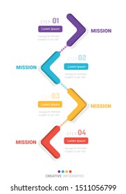 Abstract infographics number options template with steps, with 4 label. Can be used for workflow layout, diagram, business step options, banner, web design. Vector eps 10.