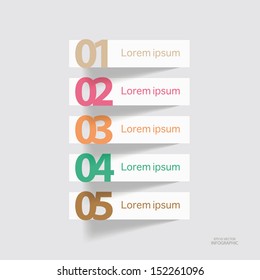 Abstract infographics number options template banner.