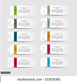 Abstract infographics number options template