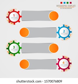 Abstract infographics number options template. Vector illustration. Can be used for workflow layout, diagram, business step options, banner, web design