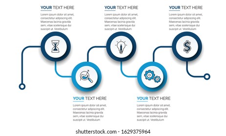 Abstract infographics number options template. Vector illustration. Can be used for workflow layout, diagram, business step options, banner, web design.