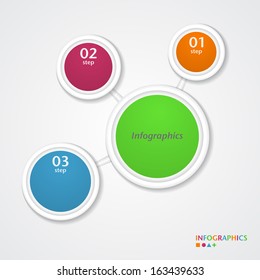 Abstract infographics number options template.