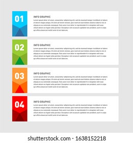 Abstract infographics number options template with colorful circles and 4 steps