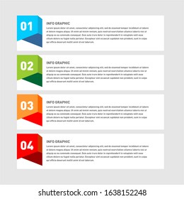 Abstract infographics number options template with colorful circles and 4 steps