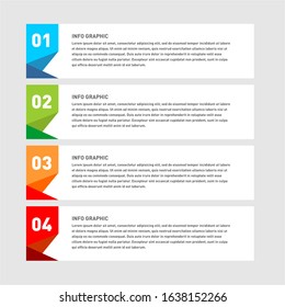 Abstract infographics number options template with colorful circles and 4 steps