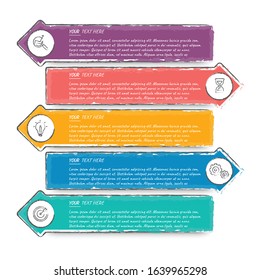 Abstract infographics number options template. Vector illustration. workflow layout, diagram, business step options, banner, web design.