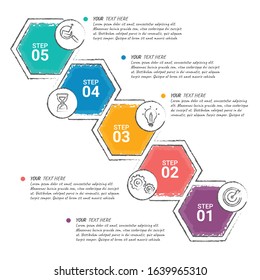 Abstract infographics number options template. Vector illustration. workflow layout, diagram, business step options, banner, web design.