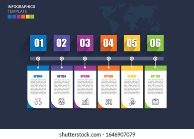 Vorlage für abstrakte Infografik-Zahlenoptionen. Vektorillustration. Kann für Workflow-Layout, Diagramm, Business Step-Optionen, Banner, Web-Design verwendet werden