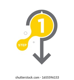Abstract infographics number options template. Design infographic element. 