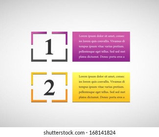 Abstract infographics number options template