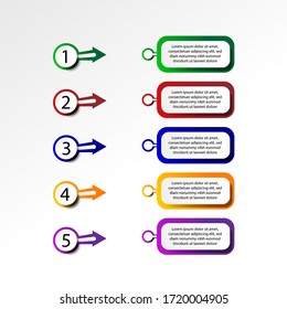 Plantilla de opciones de número de infografías abstractas. Ilustración vectorial. Se puede utilizar para diseño de flujo de trabajo, diagrama, opciones de paso empresarial, banner, diseño web.
