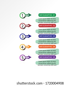 Abstract infographics number options template. Vector illustration. Can be used for workflow layout, diagram, business step options, banner, web design.