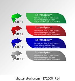 Plantilla de opciones de número de infografías abstractas. Ilustración vectorial. Se puede utilizar para diseño de flujo de trabajo, diagrama, opciones de paso empresarial, banner, diseño web.