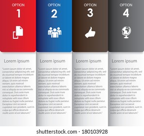 Abstract infographics number options template 