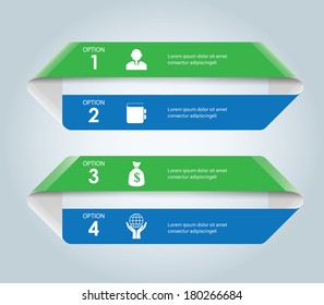 Abstract infographics number options template 