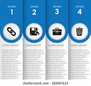 Abstract infographics number options template