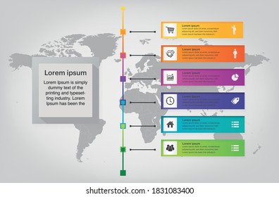 Abstract infographics number options template. Vector illustration. Can be used for workflow layout, diagram, business step options, banner, web design. Business data visualization modern infographic.