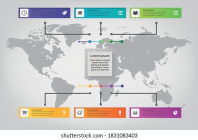 Abstract infographics number options template. Vector illustration. Can be used for workflow layout, diagram, business step options, banner, web design. Business data visualization modern infographic.