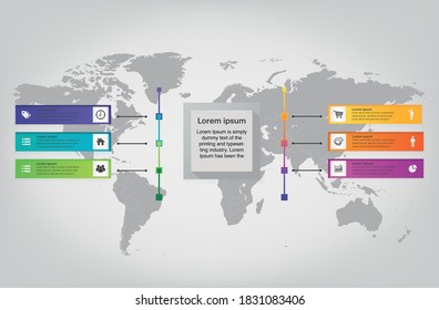 Abstract infographics number options template. Vector illustration. Can be used for workflow layout, diagram, business step options, banner, web design. Business data visualization modern infographic.