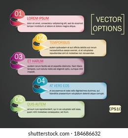 Abstract infographics number options template. Vector illustration.
