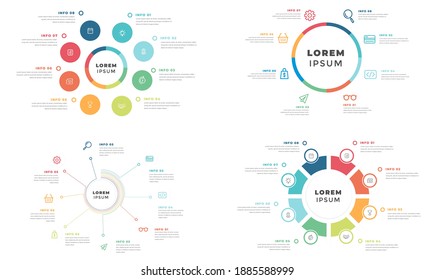 Abstract infographics number options template. Vector illustration. Can be used for workflow layout, diagram, business step options, banner, web design.