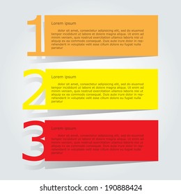 Abstract infographics number options template. Vector illustration. can be used for workflow layout, diagram, business step options, banner, web design