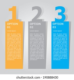 Abstract infographics number options template. Vector illustration. can be used for workflow layout, diagram, business step options, banner, web design